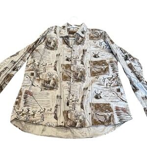 Magellan Sportwear deer print AOP Shirt.‎ Size L.